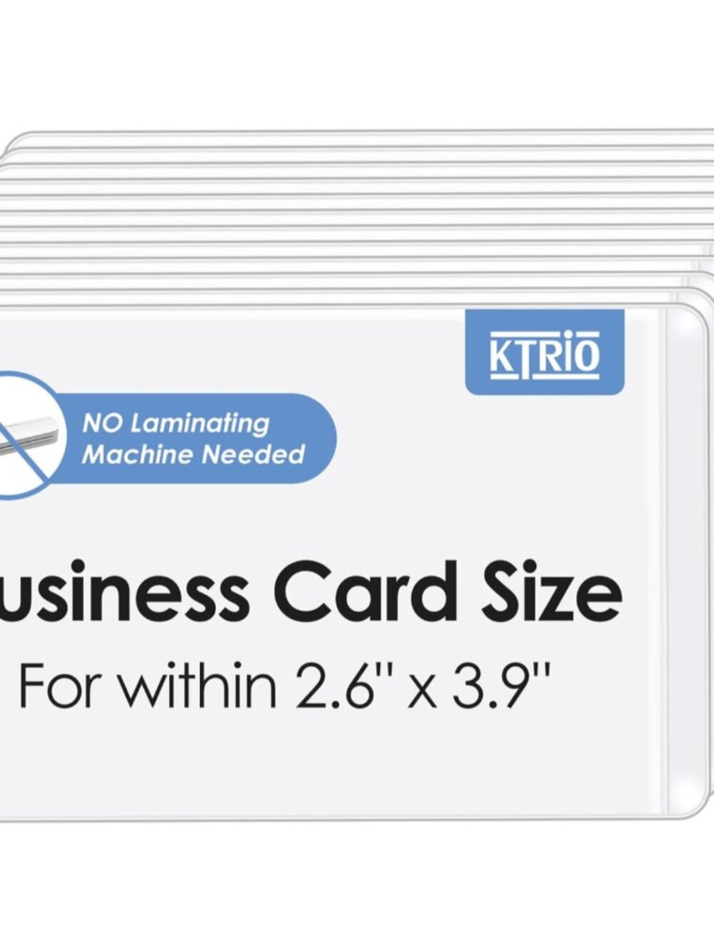 30 Pack Self Sealing Laminating Pouches, Business Card Size, 10 Mil